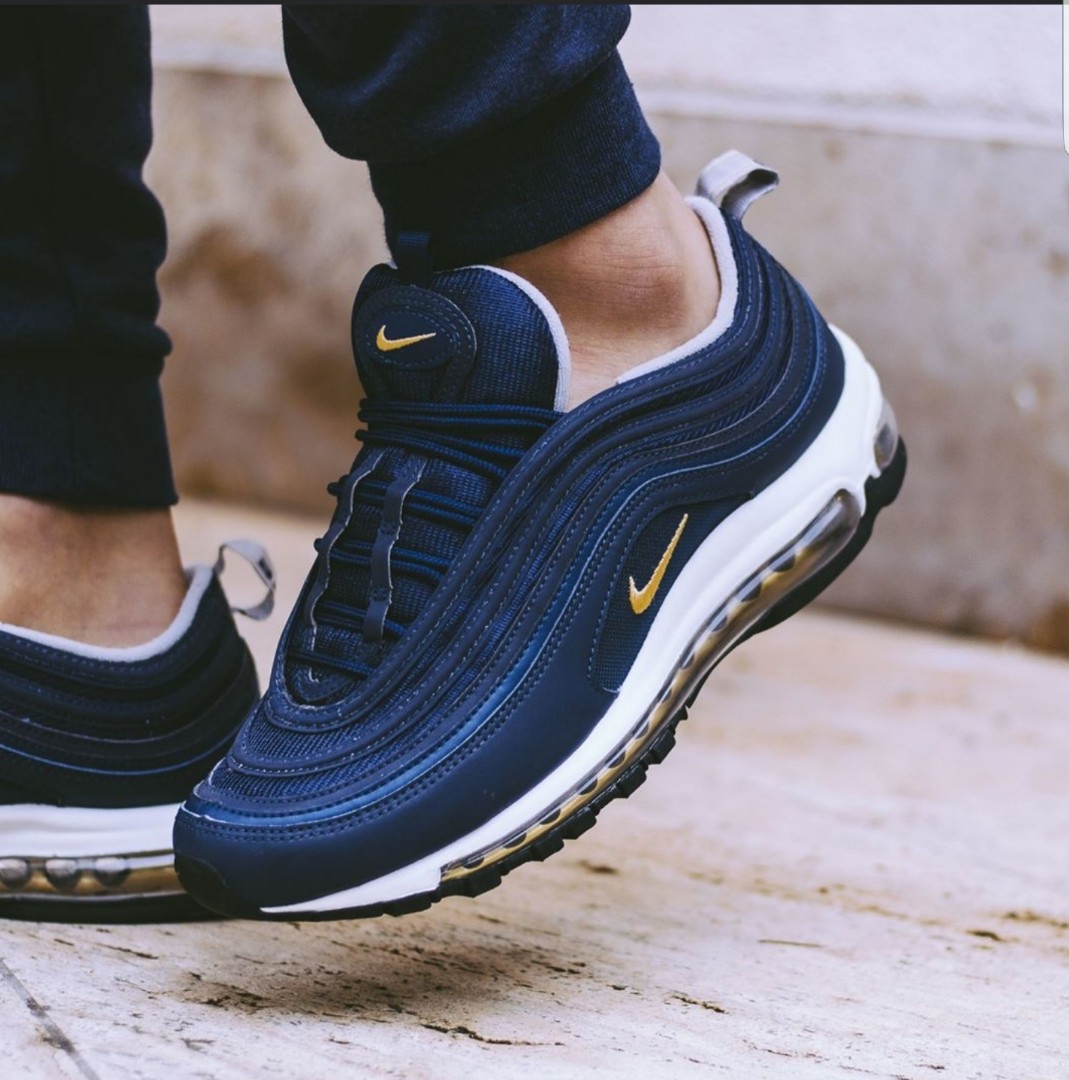 nike air max 97 blue and gold 