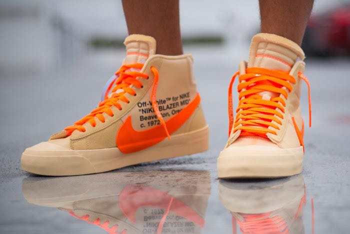 nike off white blazer orange
