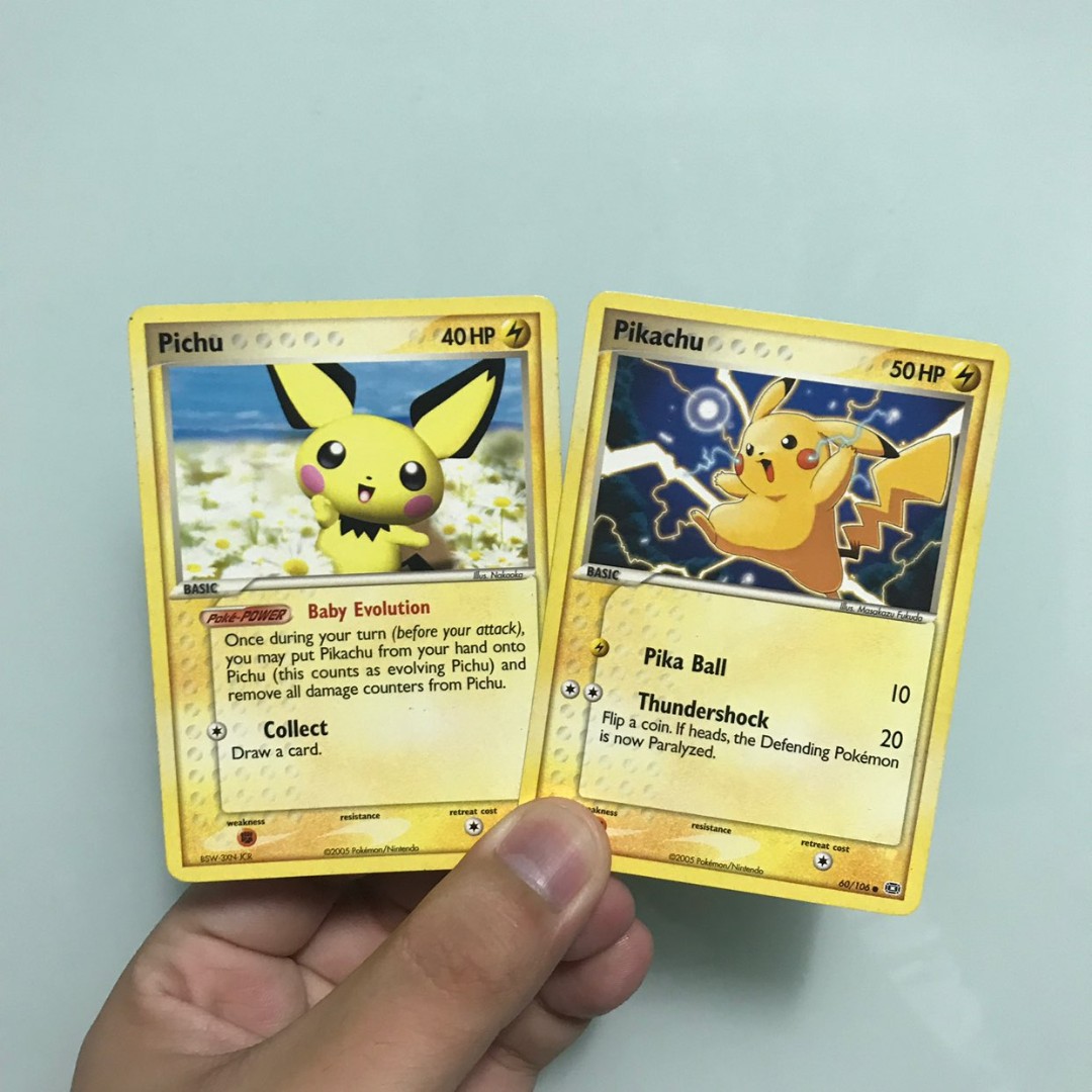 Pikachu Pichu Evolution Line Ex Emerald Ptcg Toys Games