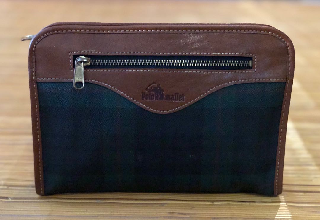 Polo Mallet Leather Clutch bag, Men's Fashion, Bags, Belt bags