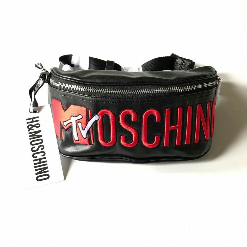 READY H M x Moschino Bumbag MTV Fesyen Wanita Tas Dompet di