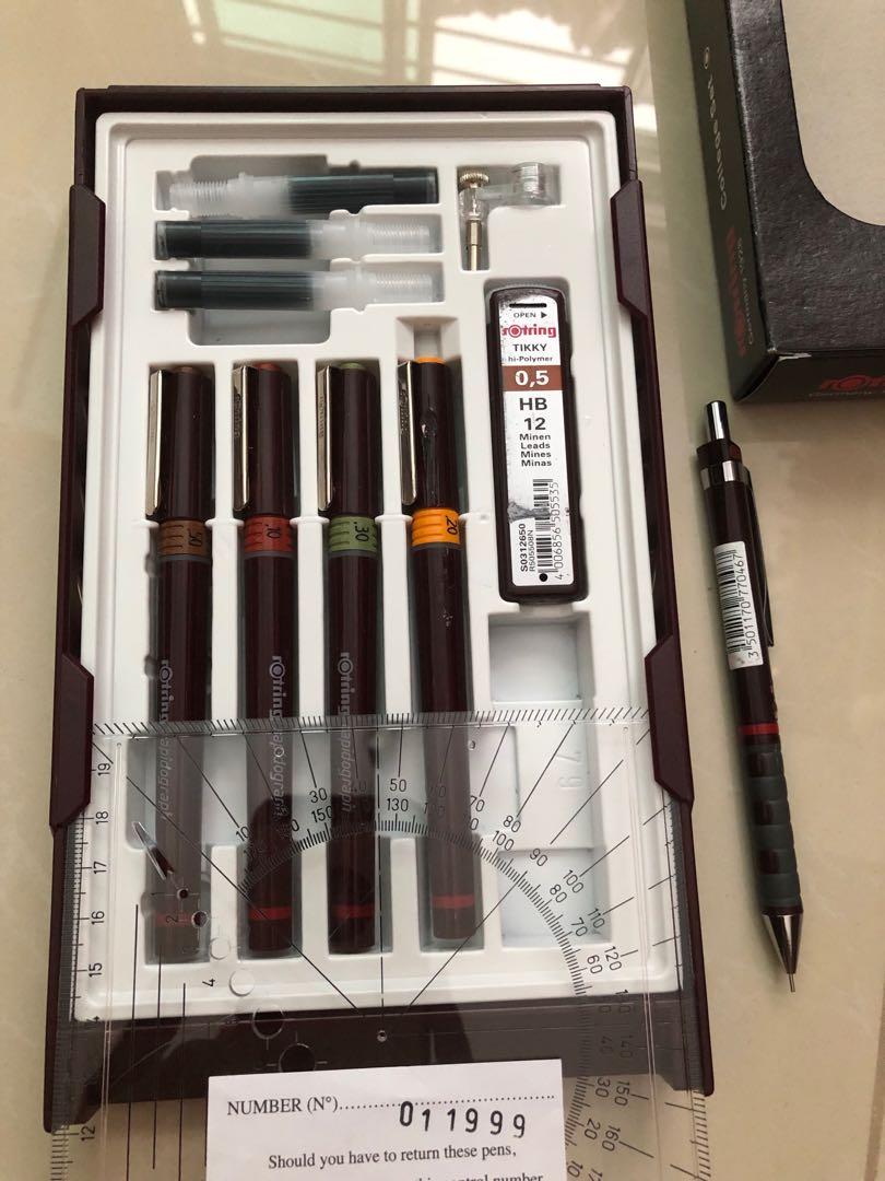 Rotring Technical Pen Set 30, Hobbies & Toys, Stationery & Craft