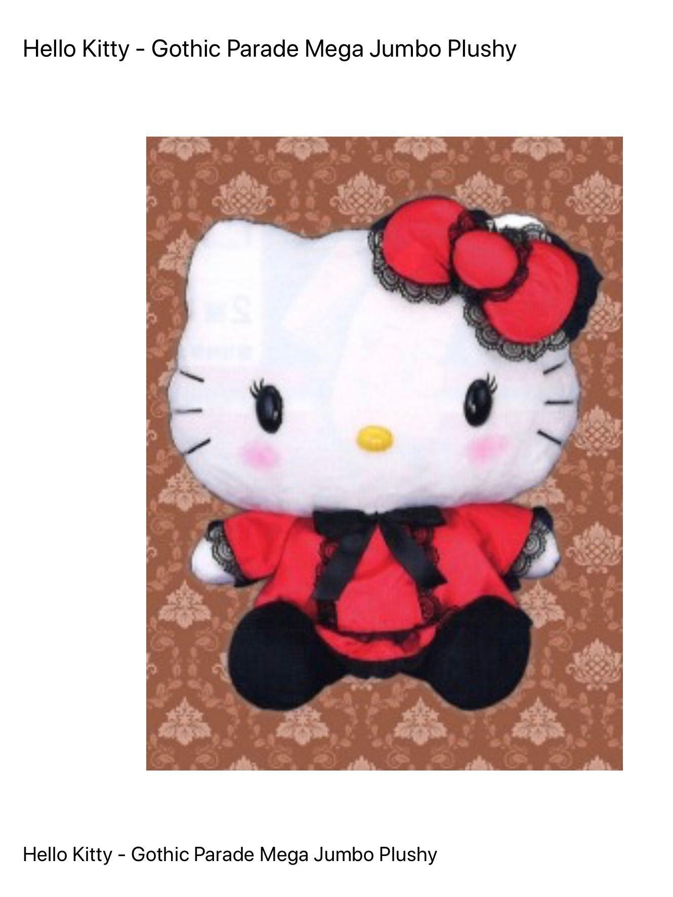 hello kitty goth plush