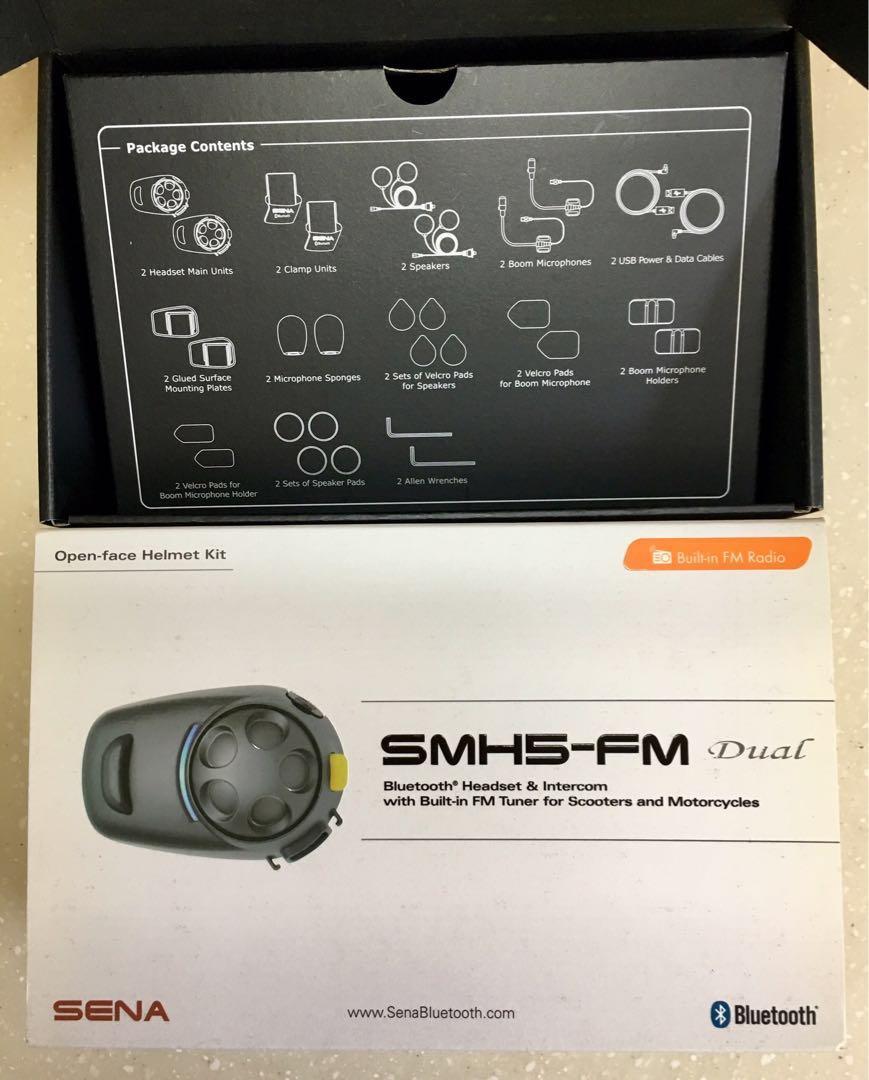 Sena SMH5 FM Dual with extra speakers Motorcycles Motorcycle