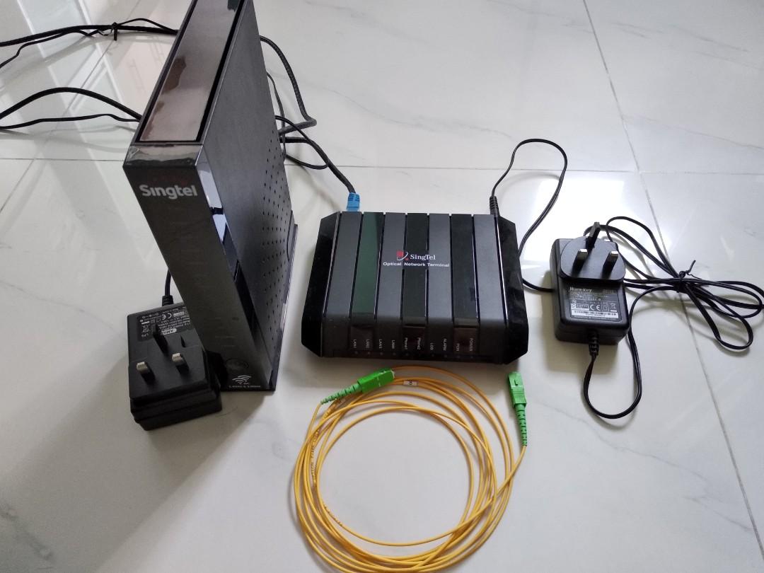 Singtel Router And Optical Network Terminal Set Electronics Others On Carousell