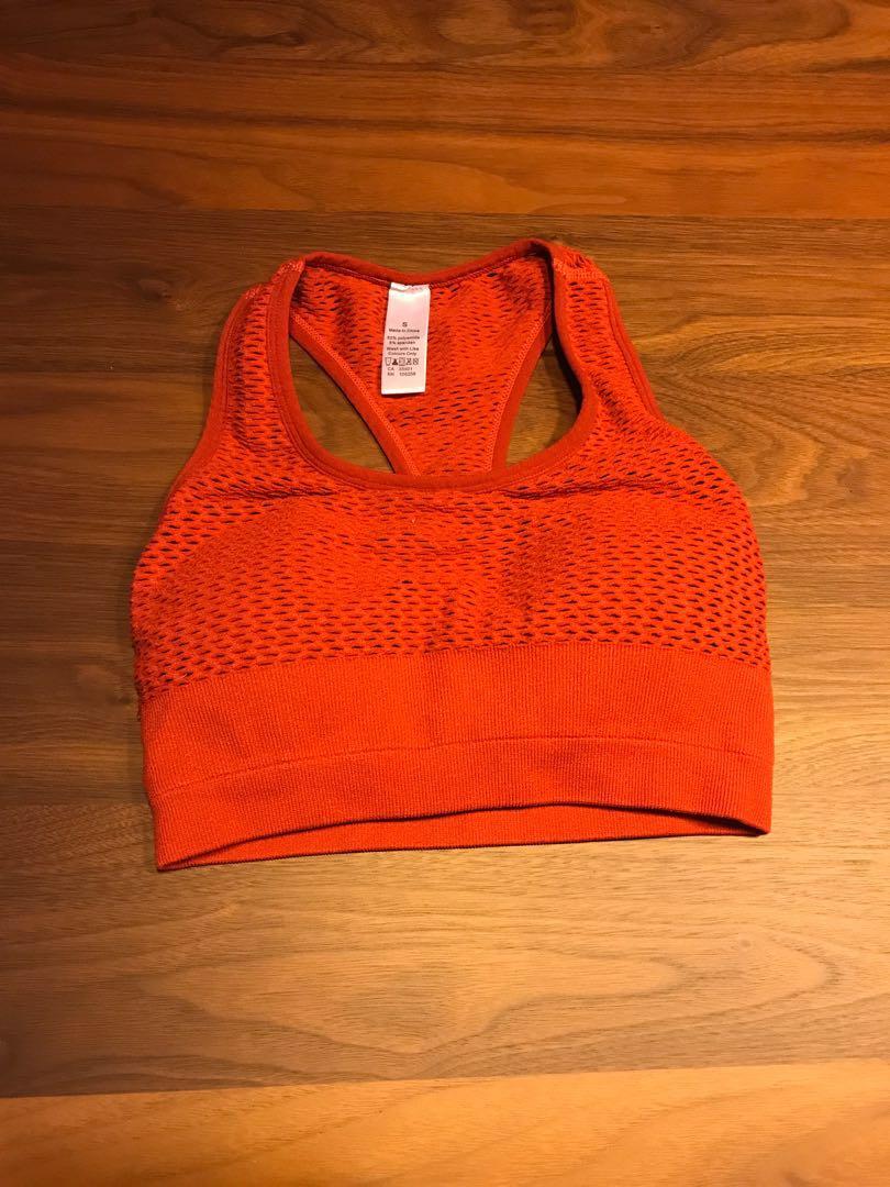burnt orange sports bra