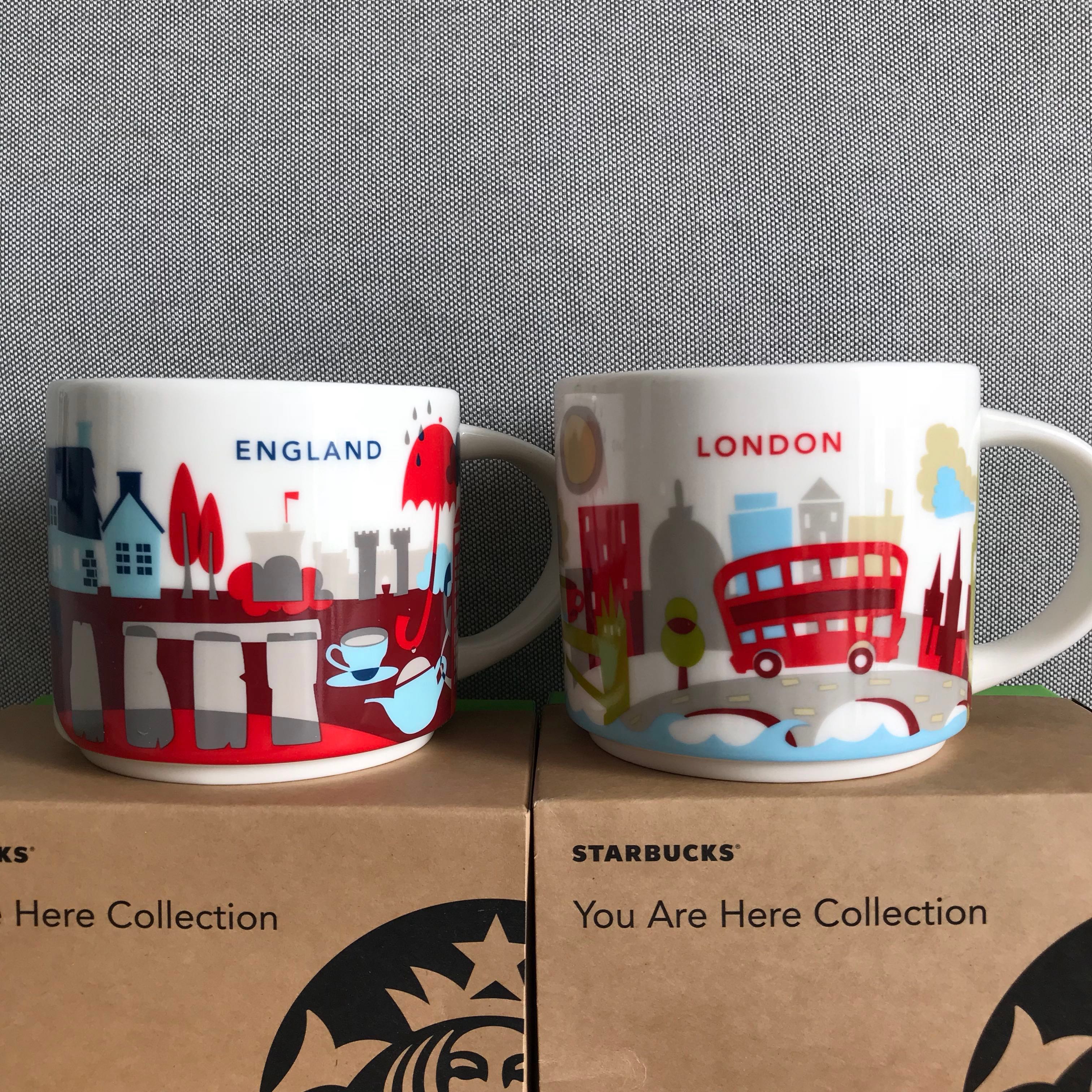 Starbucks You Are here Series mugs England and London, Everything Else on Carousell
