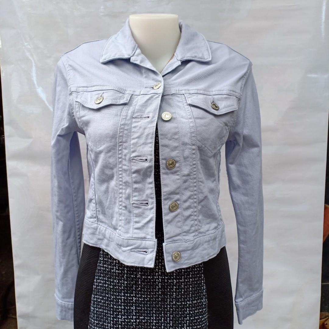 pastel purple denim jacket