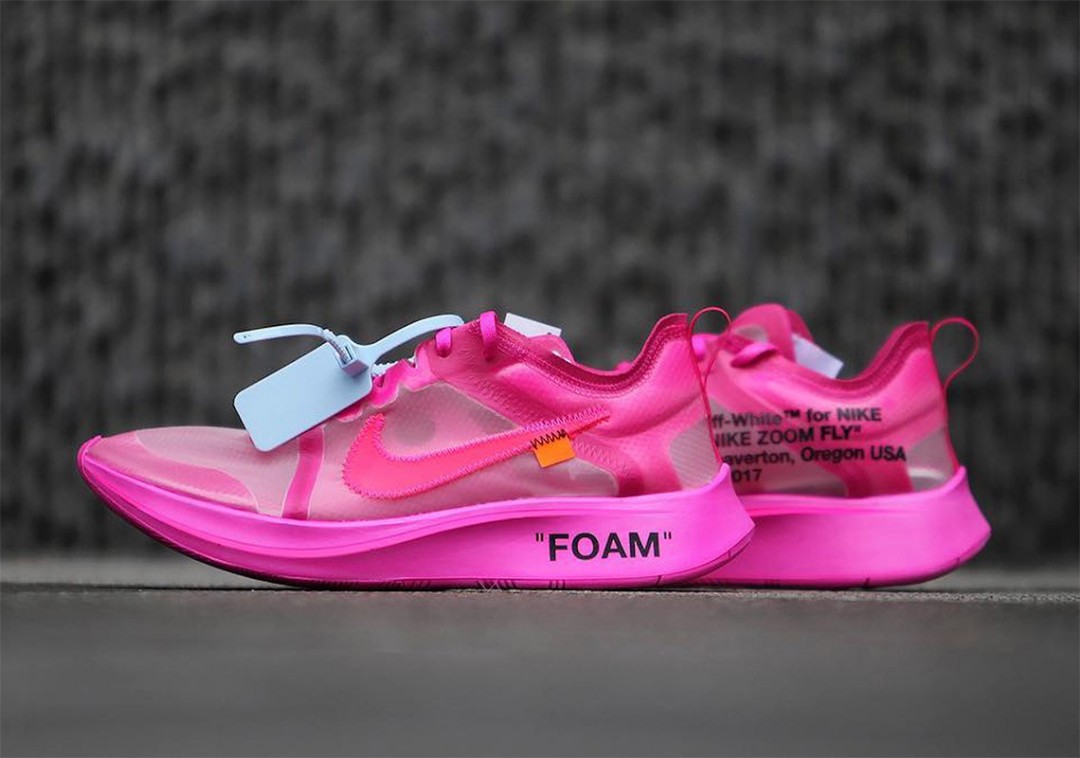 12.5 Nike off white zoom fly air pink 