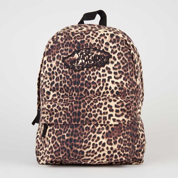 vans leopard backpack