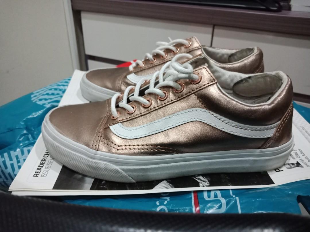 Vans rose gold Women s Fashion Footwear Sneakers on Carousell