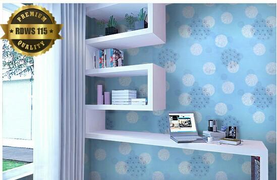 Wallpaper Dinding Biru Perabotan Rumah Di Carousell