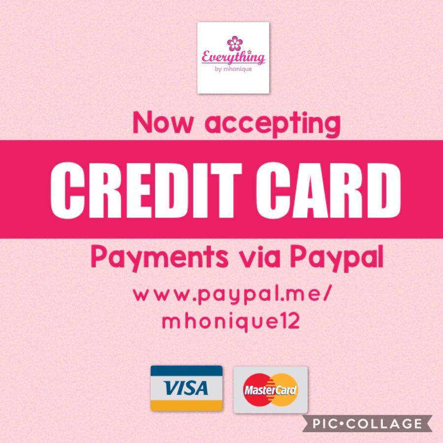 we accept credit cards