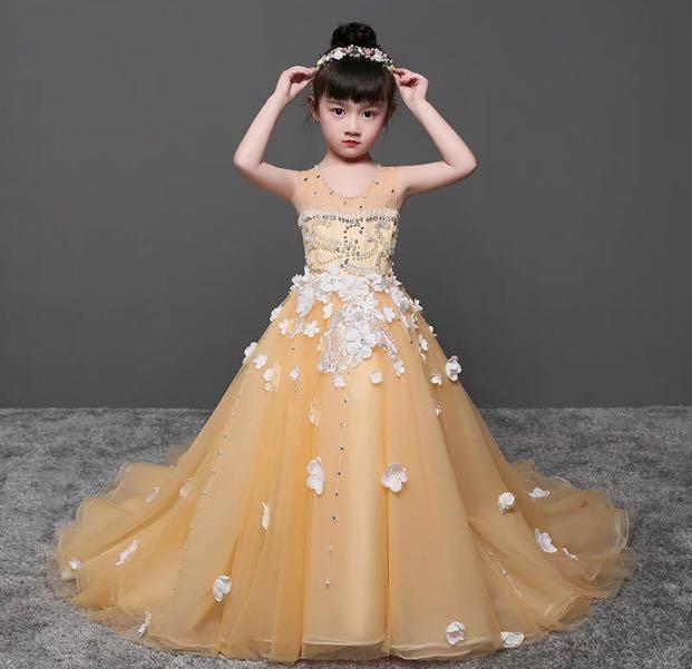 golden gown for baby girl