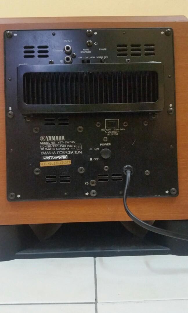 Yamaha YSTSW015 Active Subwoofer, Audio, Soundbars, Speakers