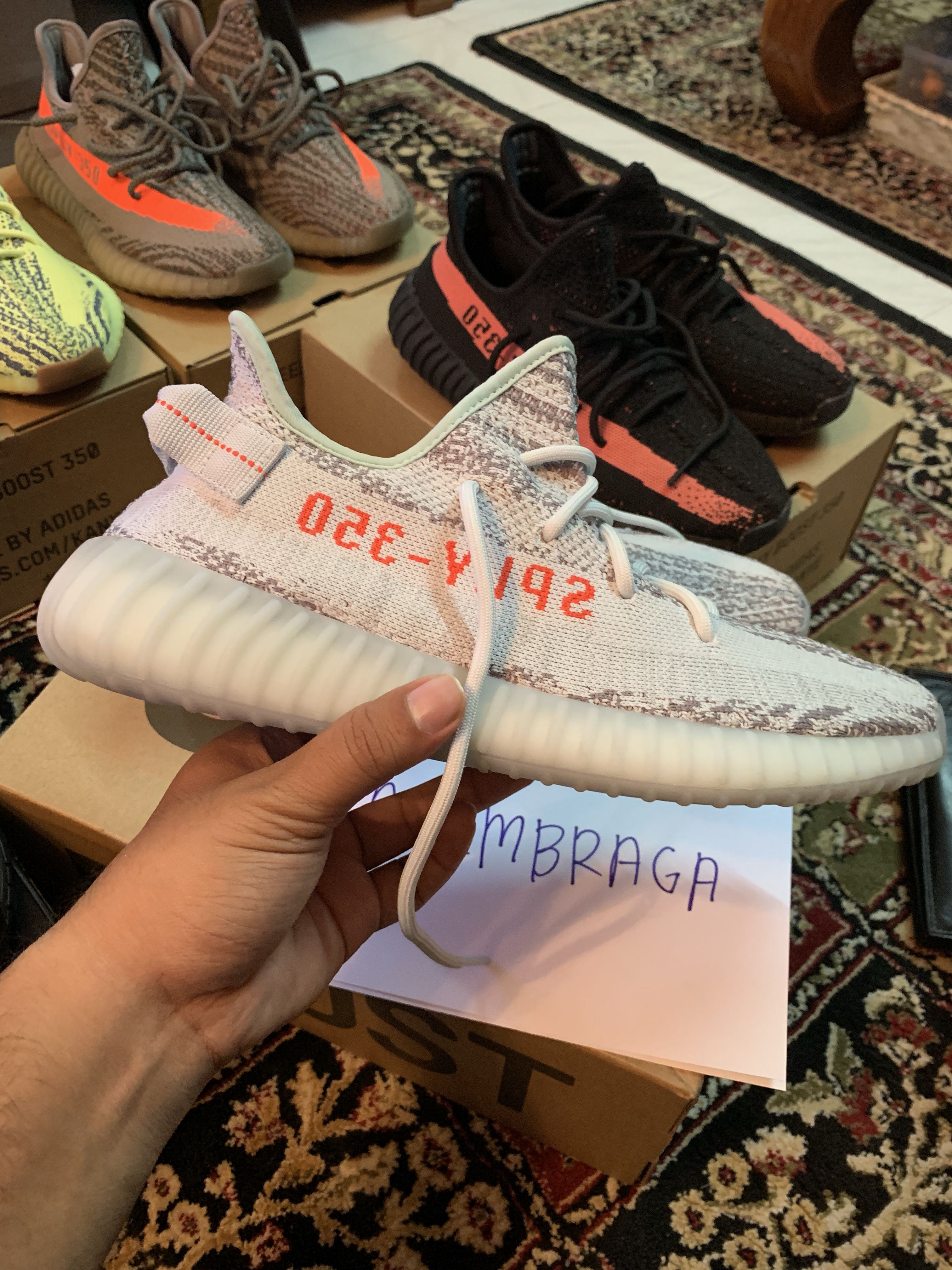 Man Woman v2 yeezy boost 350 v2 Man Woman blue tint size 10