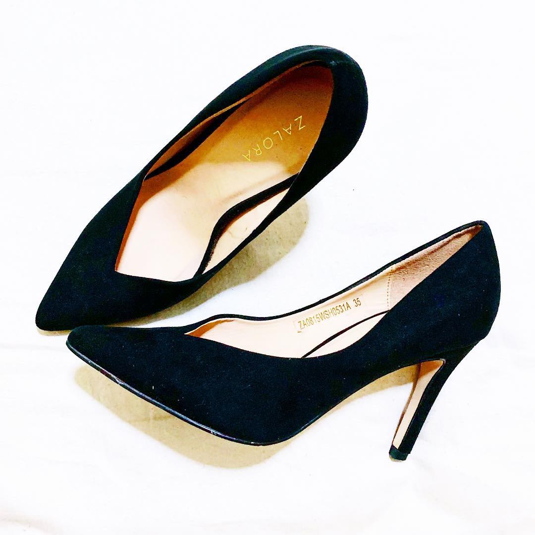 zalora black heels