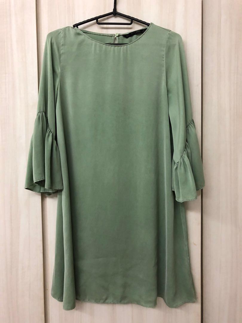 zara mint green dress