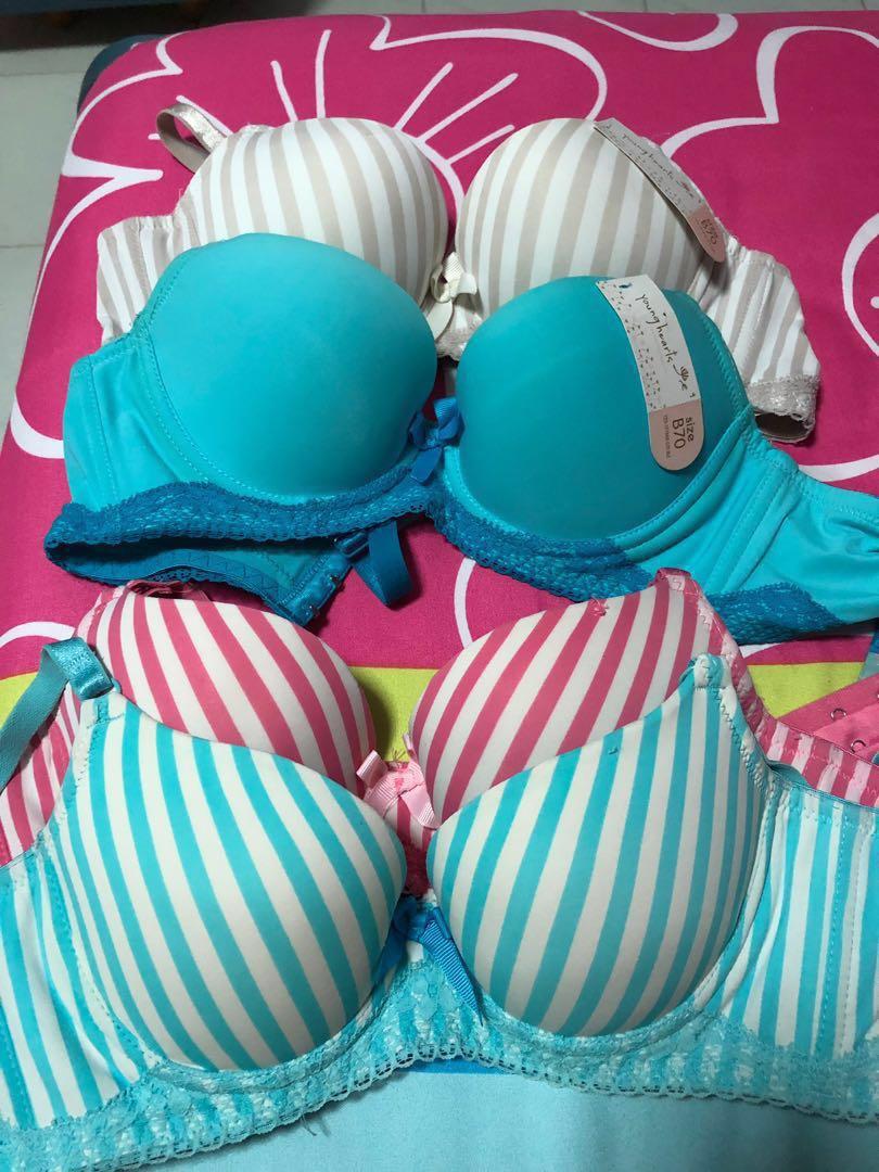 2 new Young hearts bras size B70