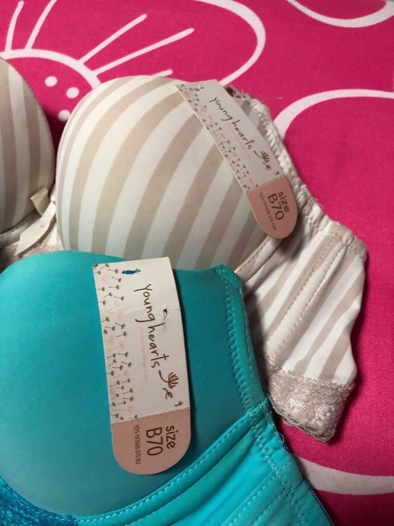 2 new Young hearts bras size B70