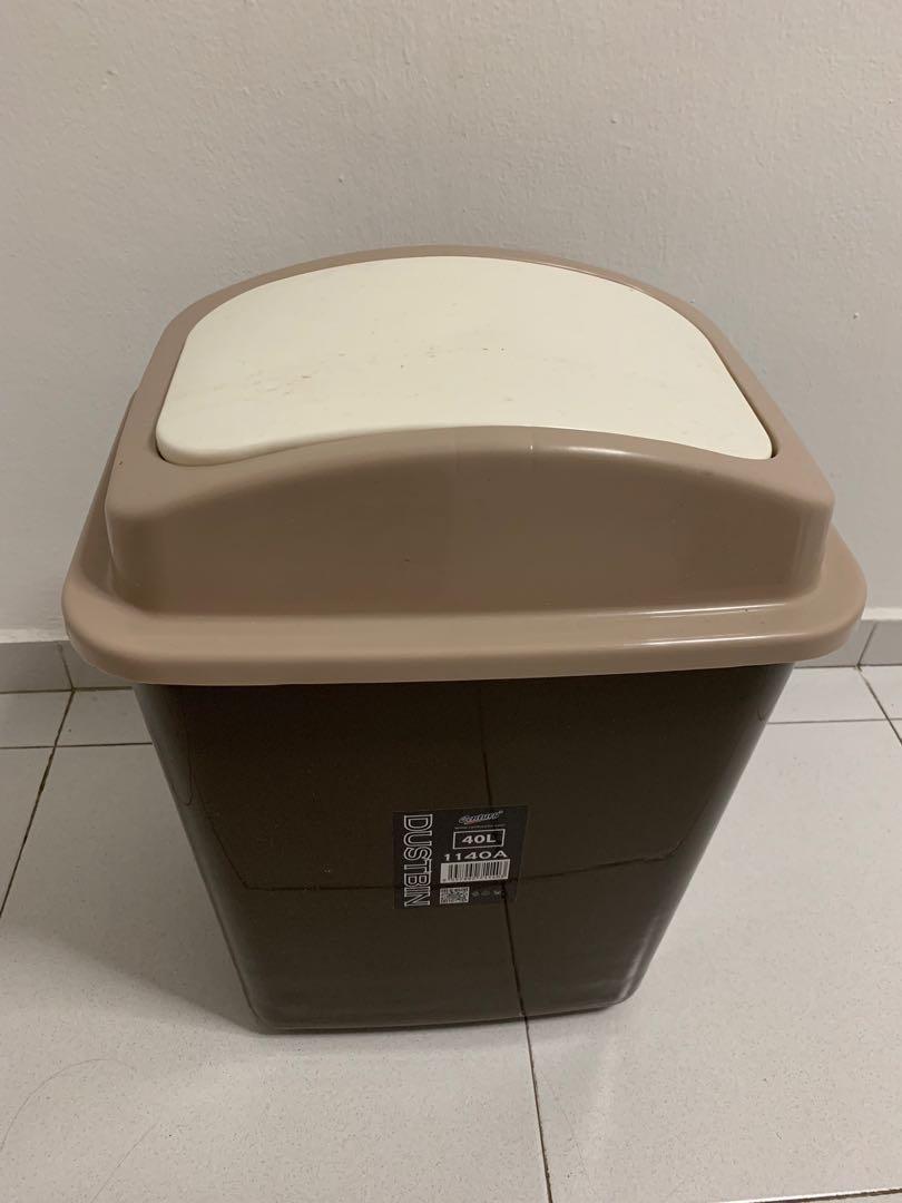 40L heavy duty swing top dustbin., Furniture & Home Living, Cleaning
