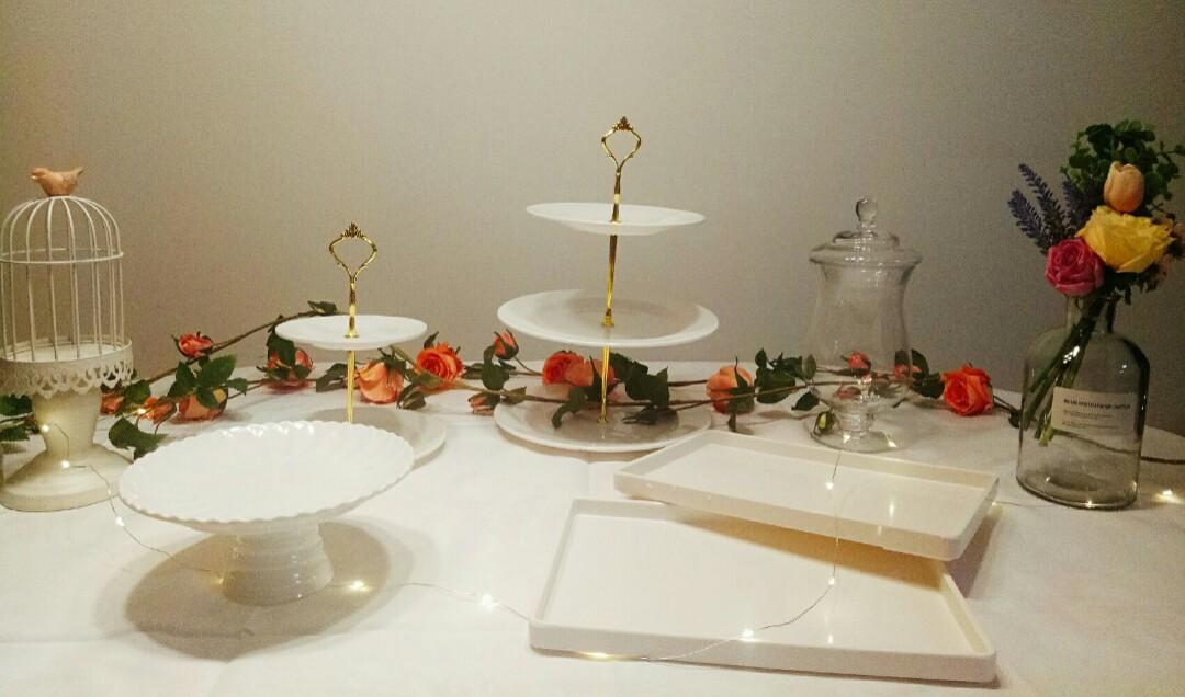 Beautiful In White Minimalist Party Decor Set Rental Design Craft Others On Carousell