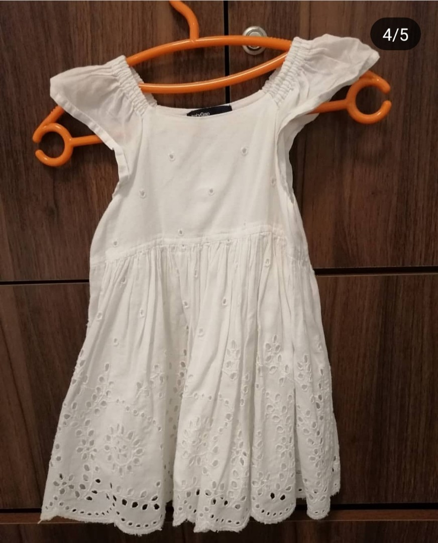 Baby Gap White Eyelet Dress, Babies u0026 Kids, Babies u0026 Kids Fashion on  Carousell