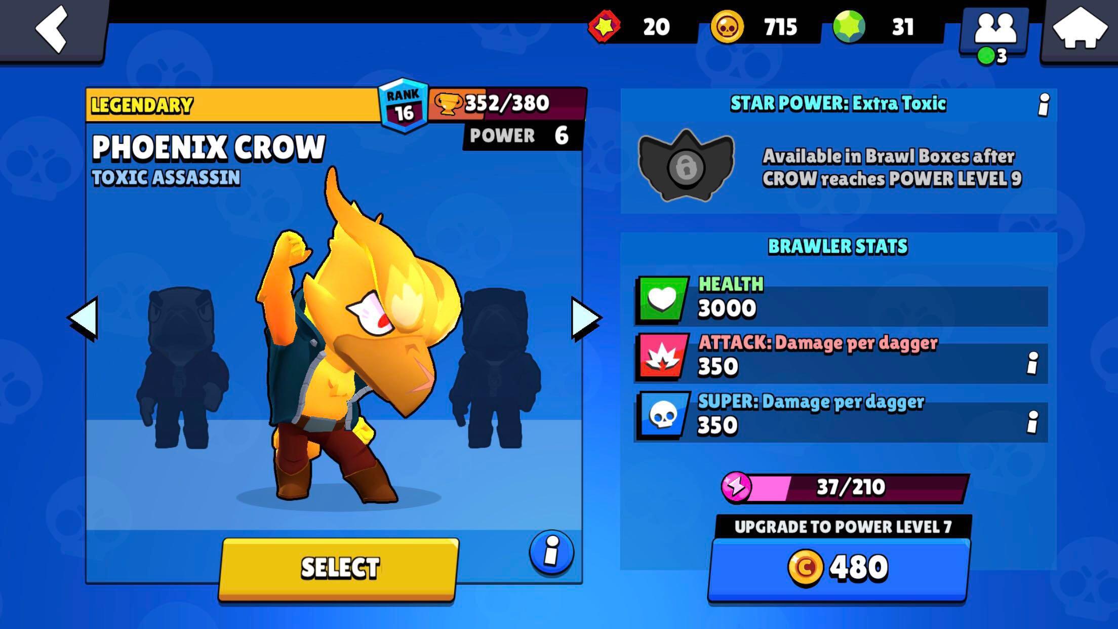 Brawl Stars Leon Account Video Gaming Gaming Accessories Game Gift Cards Accounts On Carousell - crow lv max stats brawl stars