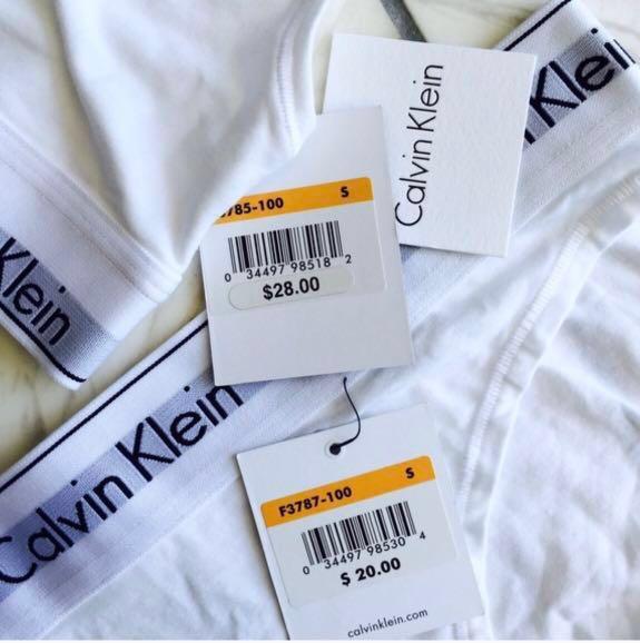 Calvin Klein Modern Cotton Logo Bralette with underwear/panty SET