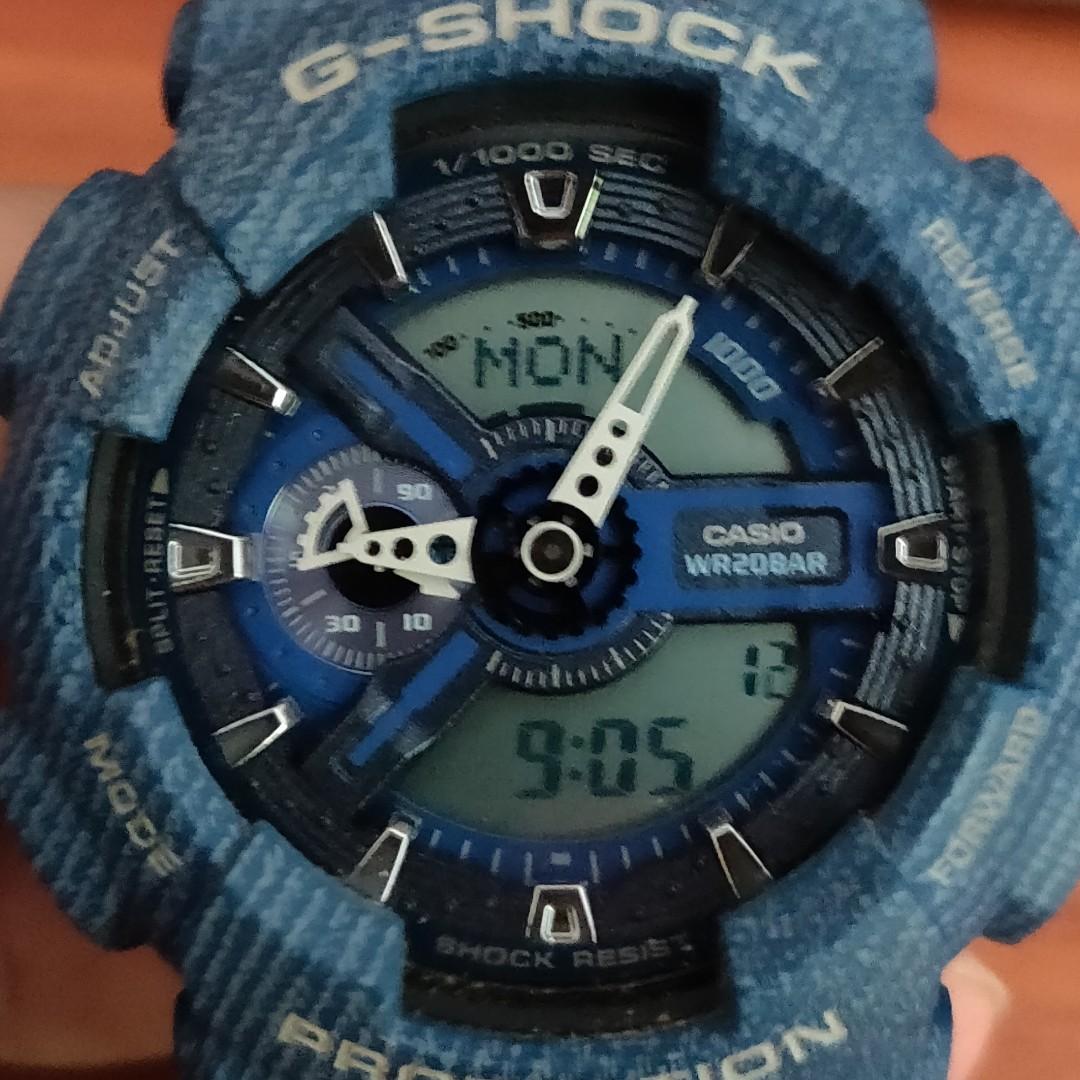 CASIO GSHOCK DENIM SERIES G SHOCK JEANS EDITION MEDIUM BLUE JEANS COLOUR G SHOCK GA110DC 2A
