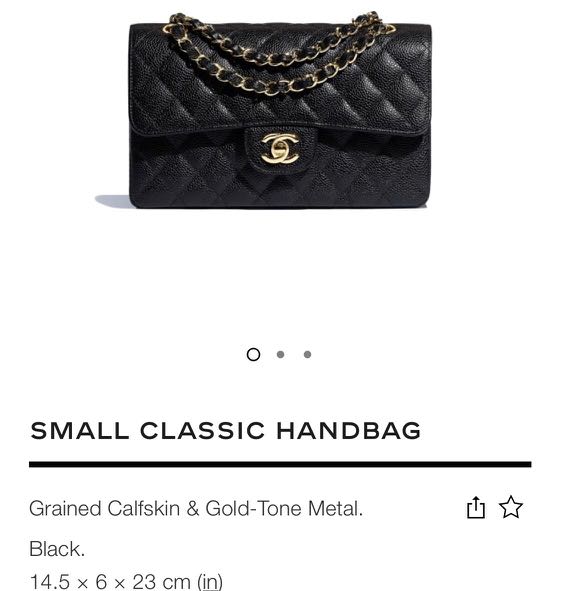 chanel small classic handbag