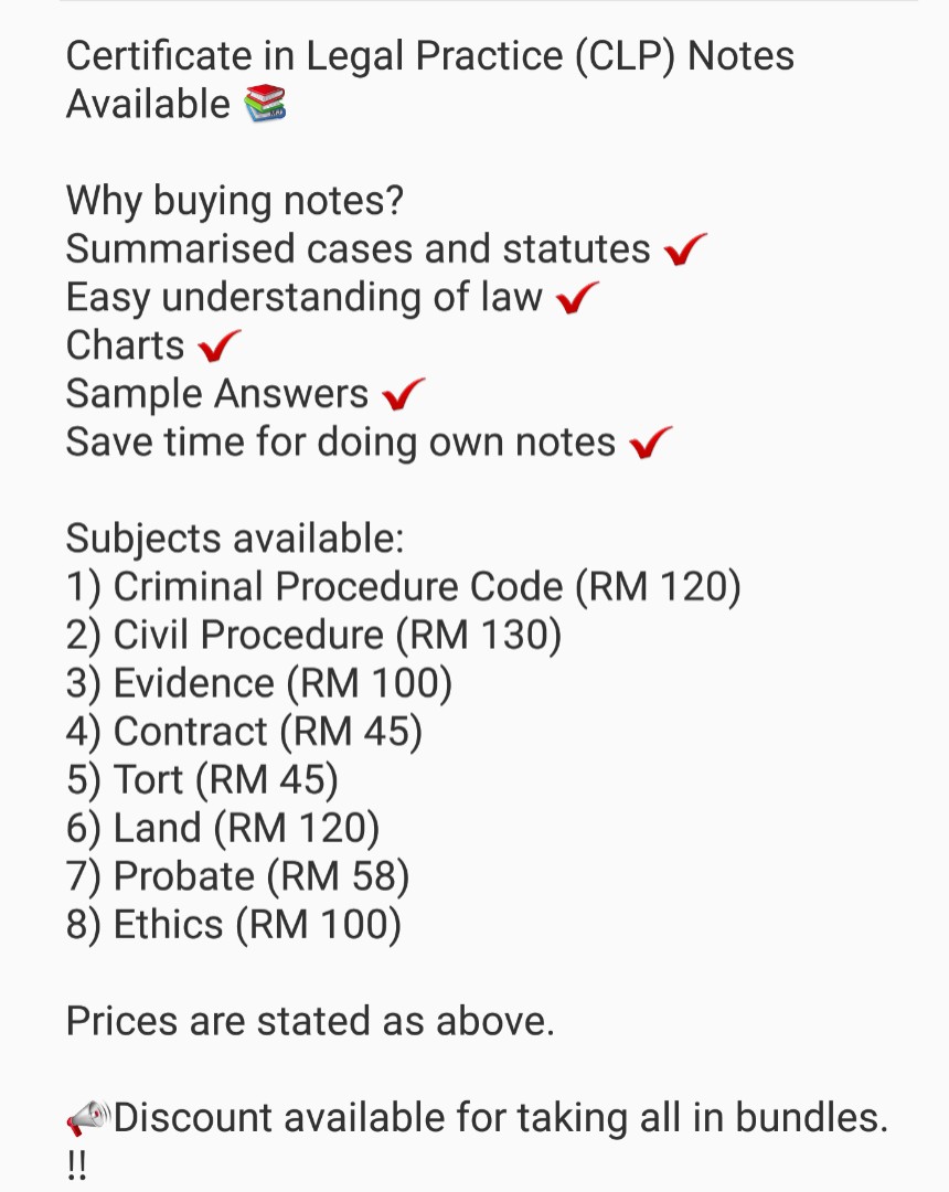 Clp Certificate In Legal Practice Civil Procedure Dec30 Textbooks On Carousell