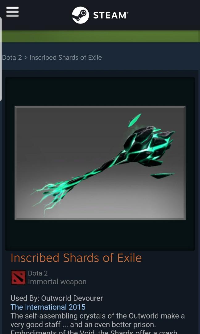 Dota 2 Obsidian Destroyer Inscribed Shards Of Exile Immortal
