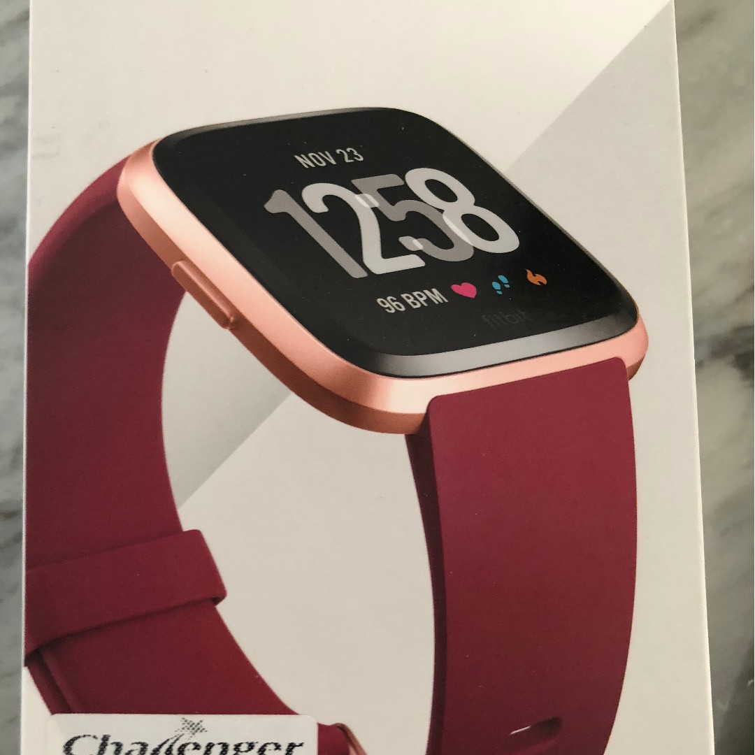 fitbit versa ruby red and rose gold