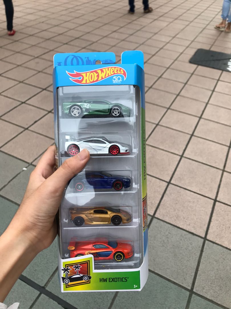 Hot Wheels 5 Pack Exotic Cars Toys Games Bricks Figurines On