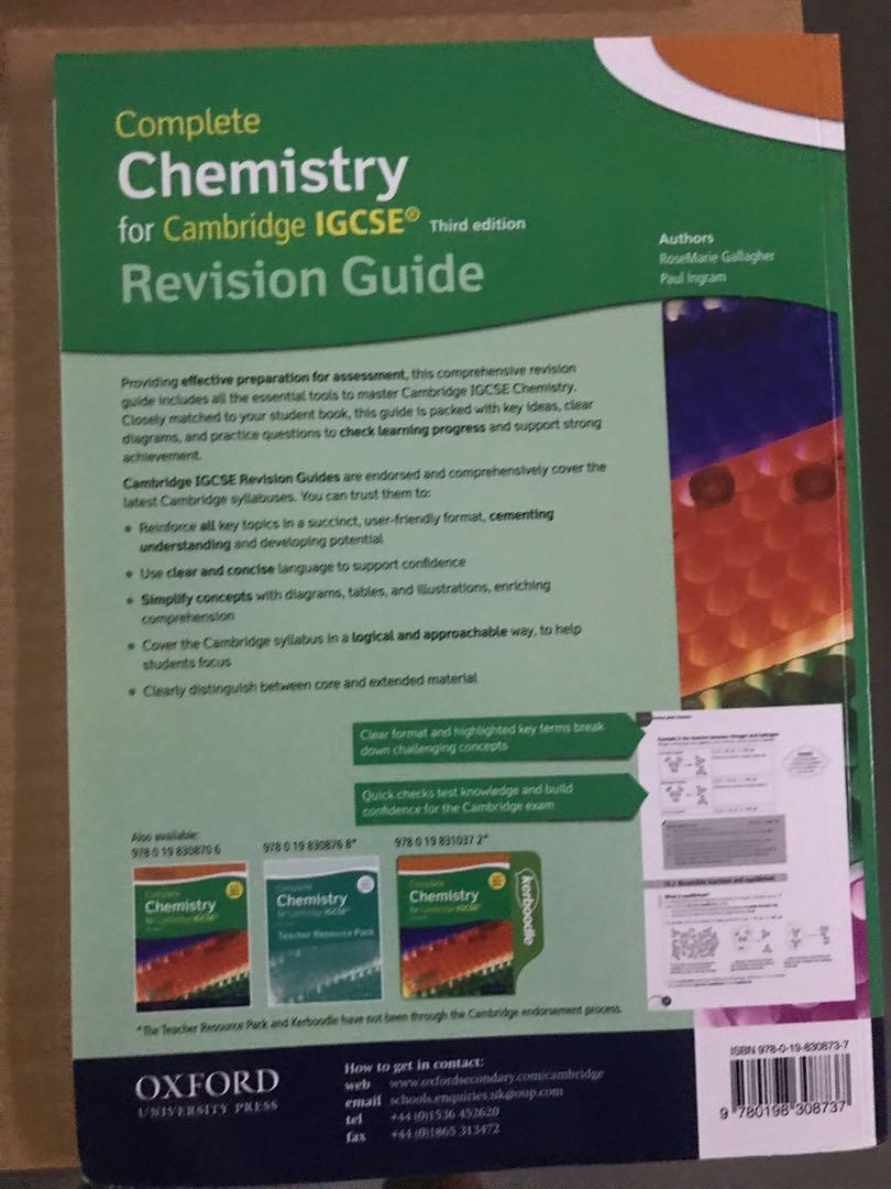 Igcse chemistry revision guide latest edition hobbies toys books