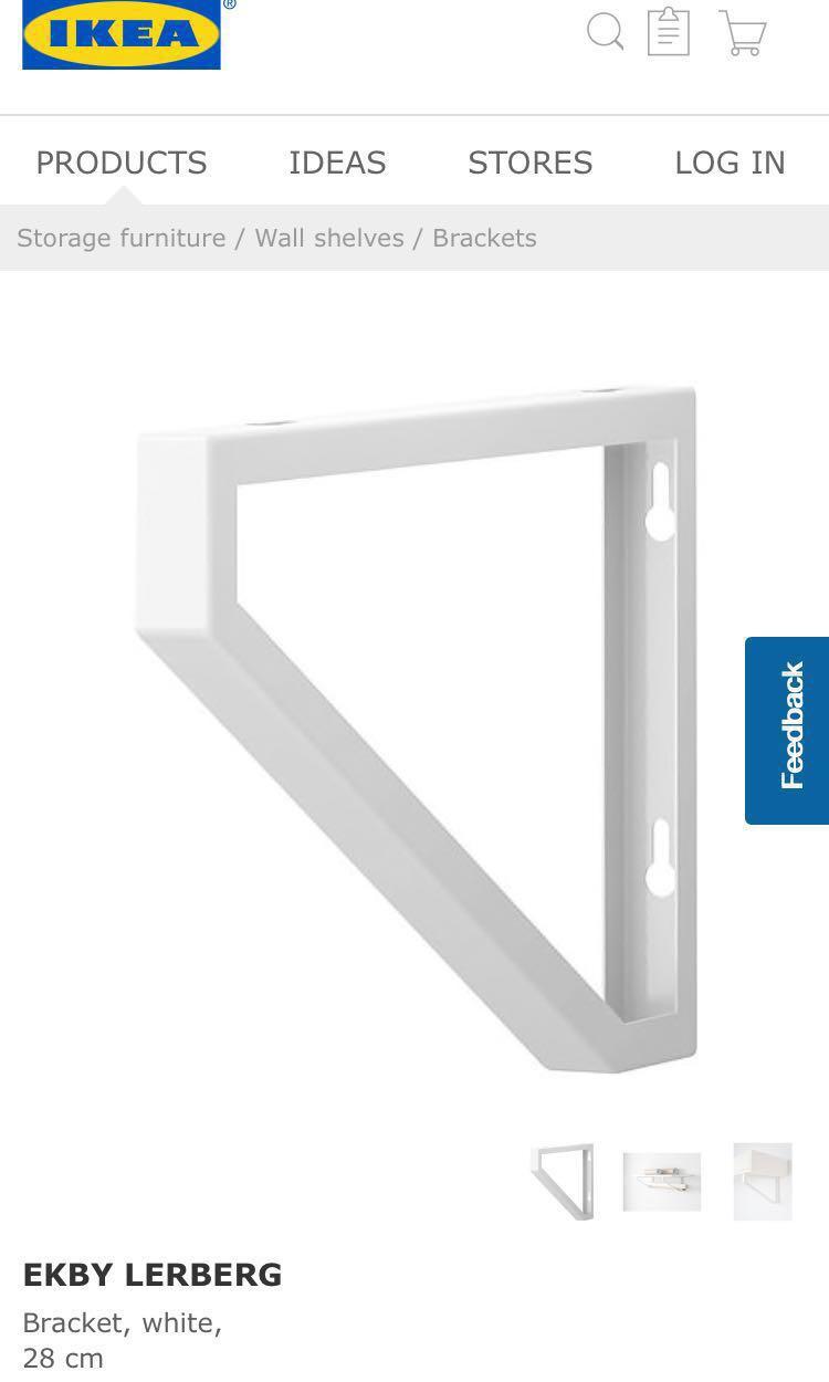 Ikea Ekby Lerberg Shelf Bracket, Babies & Kids, Baby Nursery & Kids