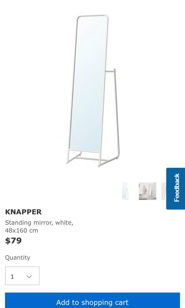 IKEA standing mirror Knapper 803.962.43, Furniture & Home Living, Home