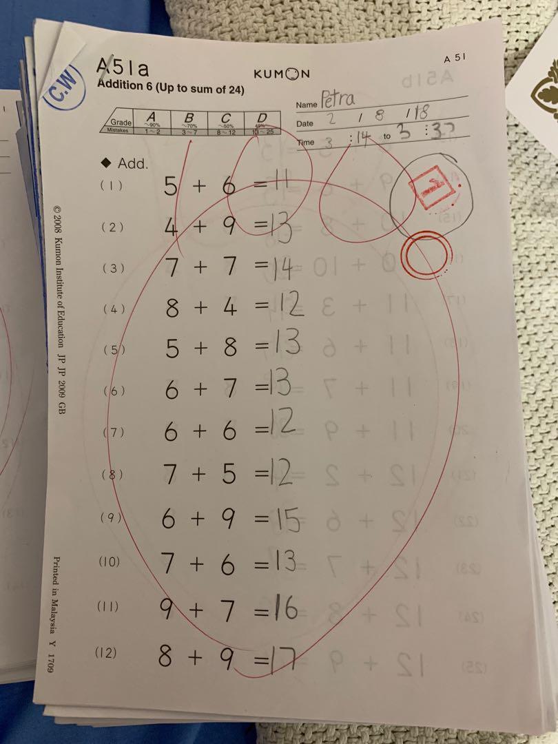 Kumon Math Answers Pdf Kumon Cheat Sheet Level D Maths