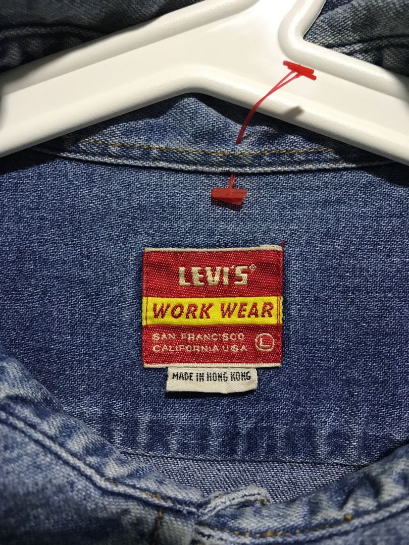 Levi’s made in Hong Kong work shirt, Men's Fashion, Tops & Sets, Formal