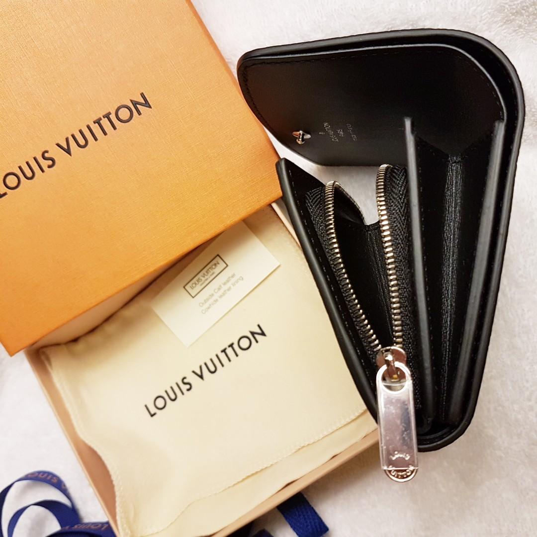 Louis Vuitton Iris Compact Wallet in Mahina Noir with Silver Tone