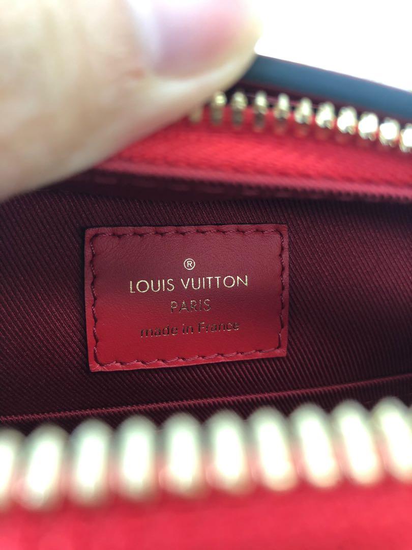 LOUIS VUITTON Saintonge Monogram Canvas & Red Leather – COCOON