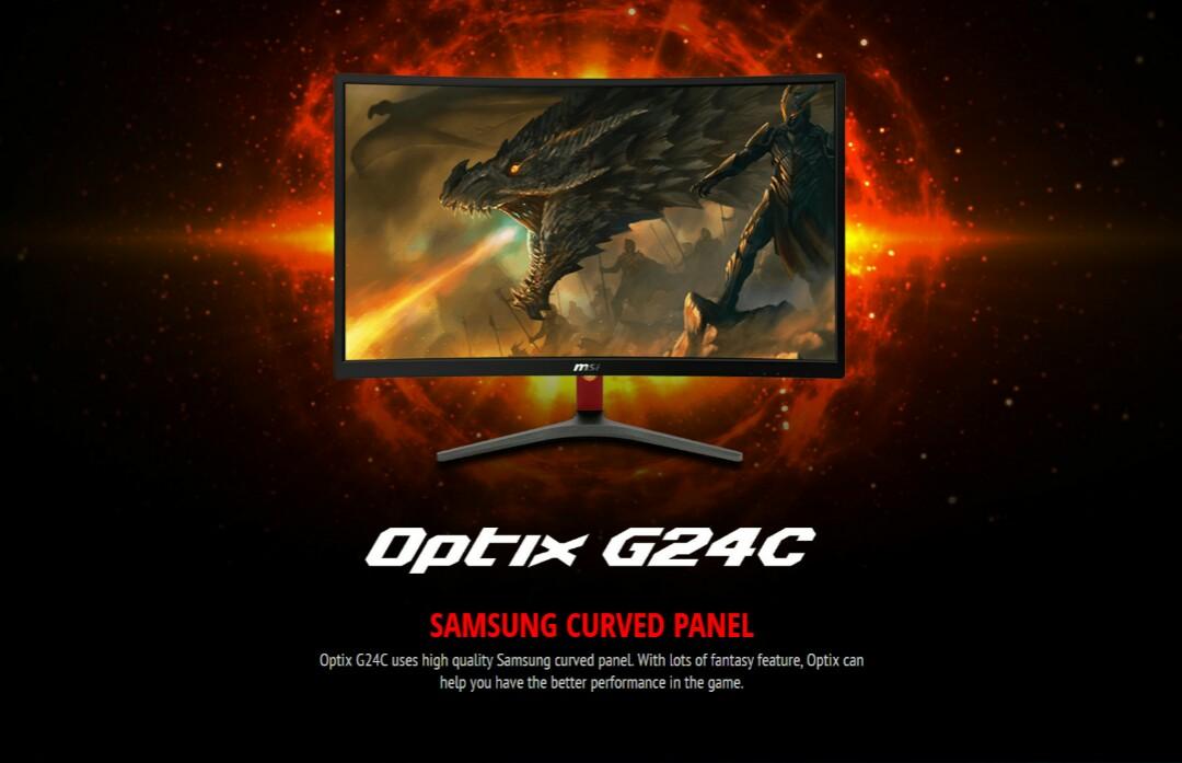 MSI OPTIX G24C 24" 1ms 144hz Monitor Freesync DEMO SET 3y Local