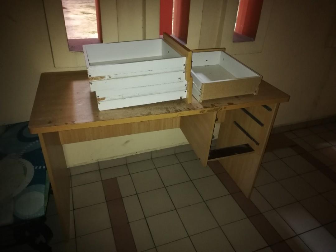 Old study table to let go, Furniture & Home Living, Furniture, Tables