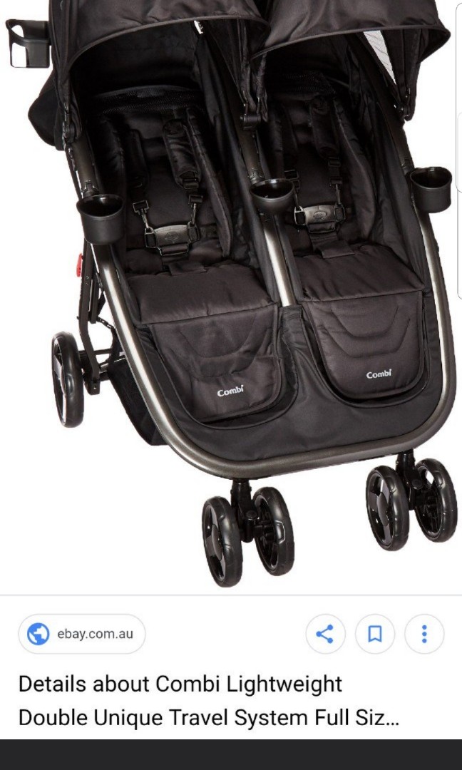 combi lightweight double stroller