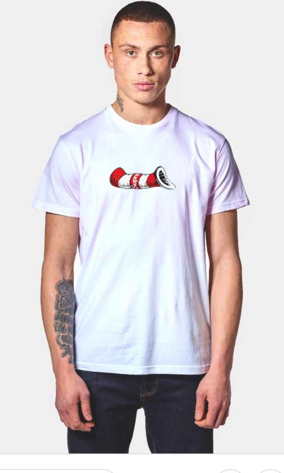 Supreme cat in the hat tee white store