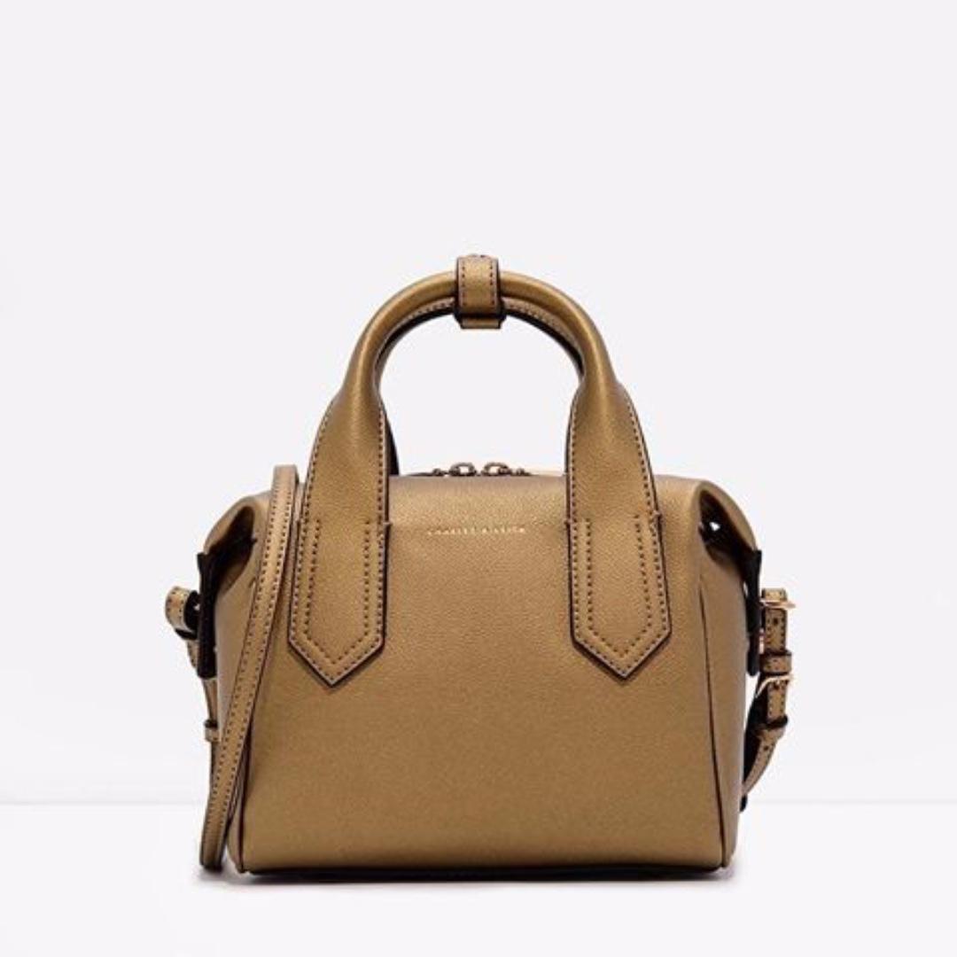 & Keith Charles Brown Bowling Bag Dark Brown Nasrin Geometric
