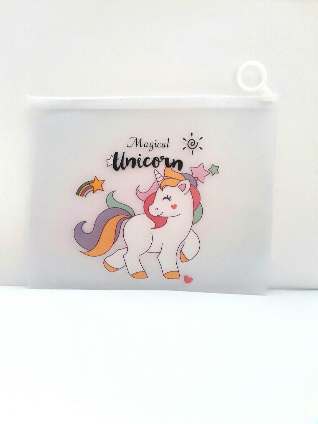 Unicorn Transparent Plastic Zip Pouch Everything Else On Carousell