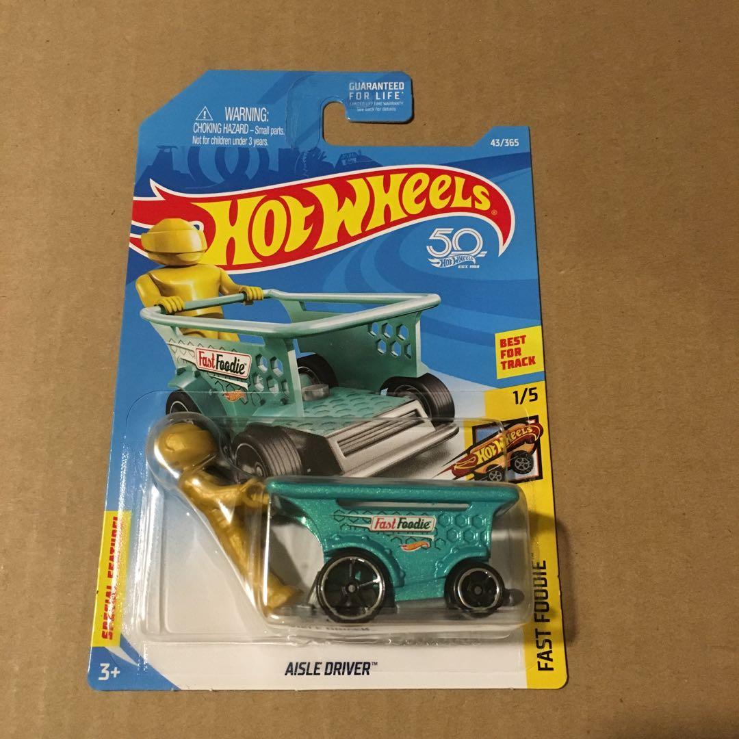 US Card Hot Wheels Aisle Driver Shopping Cart Blue Hobbies Toys