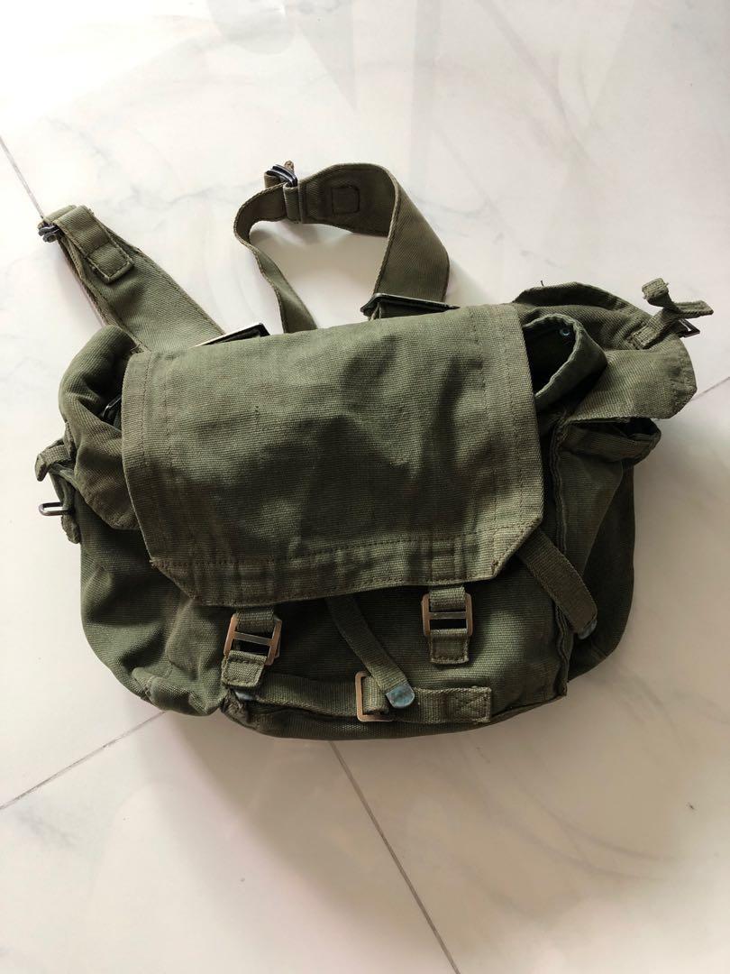 Vintage military canvas bags on sale